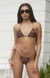 Sunkissed Le Triangle String Bikini Top In Animal Print