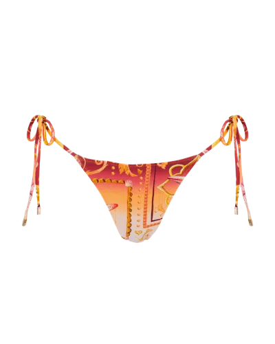 Sunkissed Women's Orange / White Le Triangle Bottom - Coral