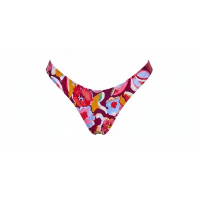 Sunkissed Women's Pink / Gold Le Bas Cheeky Bottom - Floralia In Multi