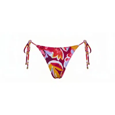 Sunkissed Women's Pink / Gold Le Triangle Bottom - Floralia In Multi