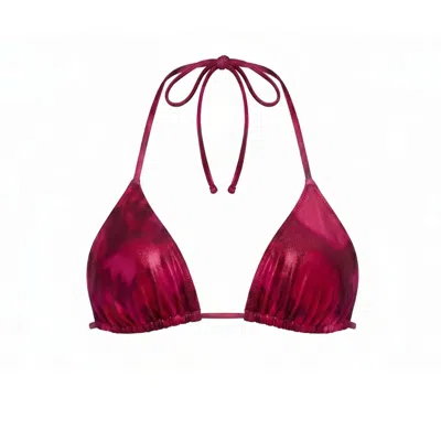 Sunkissed Women's Pink / Red Le Triangle Top - Rouge In Purple