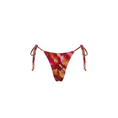 Sunkissed Women's Red / Gold Le Triangle Bottom - Acid In Orange