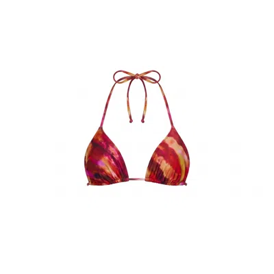 Sunkissed Women's Red / Gold Le Triangle Top - Acid In Multi