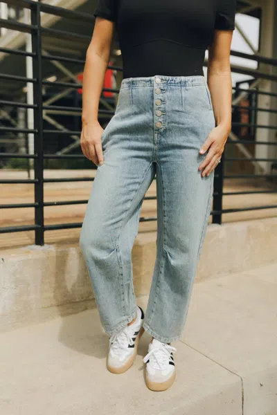 Sunland 17 Lilly Button-front Jeans In Blue