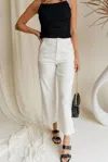Sunland 17 Poppy Buttoned Wide Leg Pants In White In White