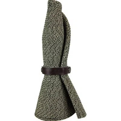 Sunlily Women's Foldable Packable Travel Sun Hat In Black Tweed