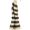 Sunlily Women's Foldable Packable Travel Sun Hat In Brown Cream Stripe