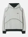 Sunlove Crescent Brushed Hoodie In Gray
