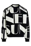 Sunnei All-over Logo Printed Crewneck Sweatshirt