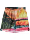 Sunnei Multicolor Elastic Shorts In Pink