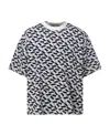 Sunnei All-over Logo-print T-shirt In Black