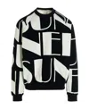 Sunnei All-over Logo Printed Crewneck Sweatshirt