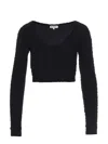 Sunnei Long-sleeved Blouse With Round Neck In Blue