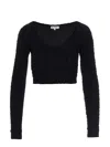 Sunnei Long-sleeved Blouse With Round Neck In Blue