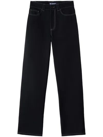 Sunnei Bellidentro Straight-leg Jeans In Black