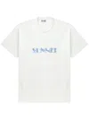 Sunnei Logo Printed Crewneck T-shirt In White