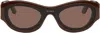 Sunnei Black Prototip 5 Sunglasses In Dark Brown