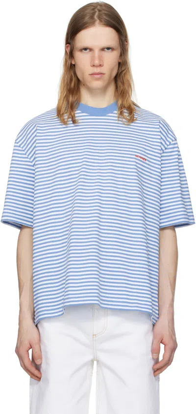 SUNNEI BLUE & WHITE MEGA OVER T-SHIRT