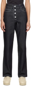 Sunnei Blue Belli Dentro Jeans In 7463 Dark Dnm Multic