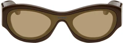 Sunnei Brown Prototipo 5 Sunglasses In 7230 Dark Brown