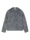 Sunnei Brushed Knitted Sweater In Gray