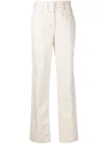 Sunnei Button-fly Flared Jeans In Neutrals