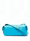 Sunnei Calf Leather Crossbody Bag With Zippered Top Closure In White