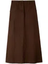 Sunnei Cargo Skirt In Brown