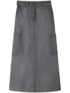 Sunnei Cargo Skirt In Grey