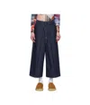 Sunnei Cholo Cropped Jeans In Navy Blue