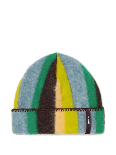Sunnei Chunky Striped Beanie In Multi