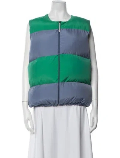 Pre-owned Sunnei Colorblock Pattern Vest W/ Tags In Blue/green