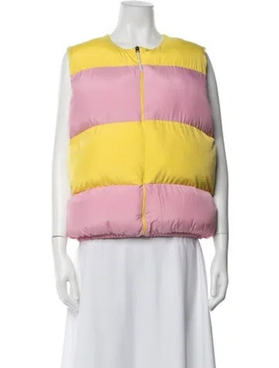 Pre-owned Sunnei Colorblock Pattern Vest W/ Tags In Pink
