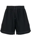 Sunnei Contrast-stitching Cotton Shorts