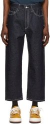 Sunnei Contrast Stitching Jeans In Black