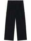 Sunnei Contrast-stitching Wide-leg Trousers In Blue