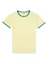 Sunnei Contrast-trim T-shirt In Yellow