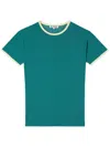 Sunnei Contrasting-trim T-shirt In Green