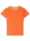 Sunnei Contrasting-trim T-shirt In Orange