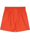 Sunnei Cotton Shorts In Orange