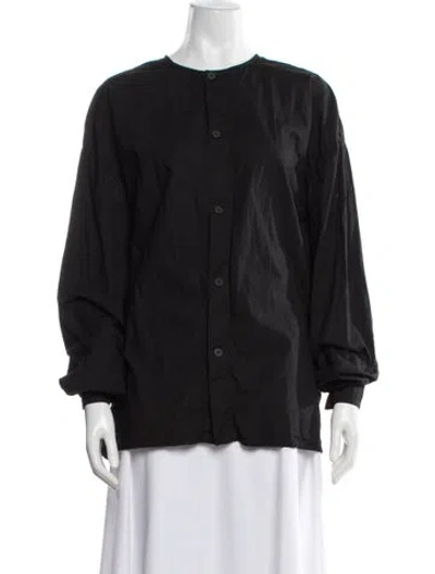 Pre-owned Sunnei Crew Neck Long Sleeve Top In Black