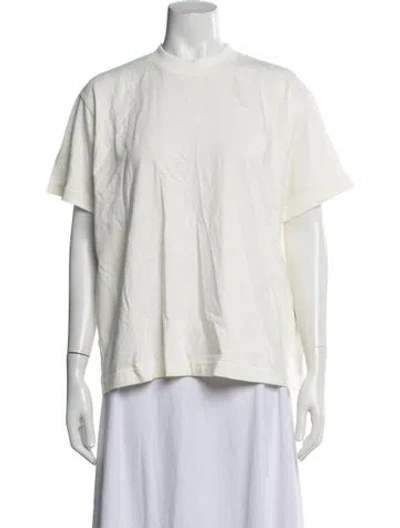 Pre-owned Sunnei Crew Neck Short Sleeve T-shirt In Neutrals