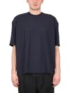 Sunnei Crewneck T-shirt With All Over Logo For Men In Blue