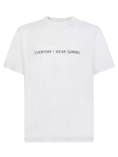 Sunnei Crewneck T-shirt In White