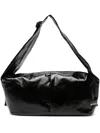Sunnei Crinkled-leather Shoulder Bag In Black