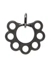 Sunnei Cut-out Flower-charm Keyring In Schwarz