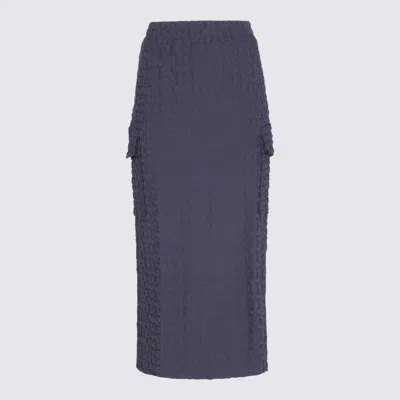 Sunnei Dark Navy Stretch Long Skirt