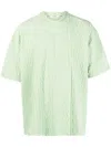 Sunnei Debossed-monogram T-shirt In Grün