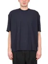 Sunnei Crewneck T-shirt With All Over Logo For Men In Blue
