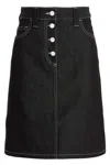 Sunnei Blue Belli Dentro Denim Miniskirt In Black